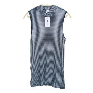 Cable and Gauge Striped Sleeveless Cotton Tunic Dress Size L NEW